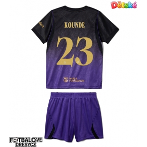 Barcelona Jules Kounde #23 Dětské Venkovní dres komplet 2026-27 Krátký Rukáv (+ trenýrky)